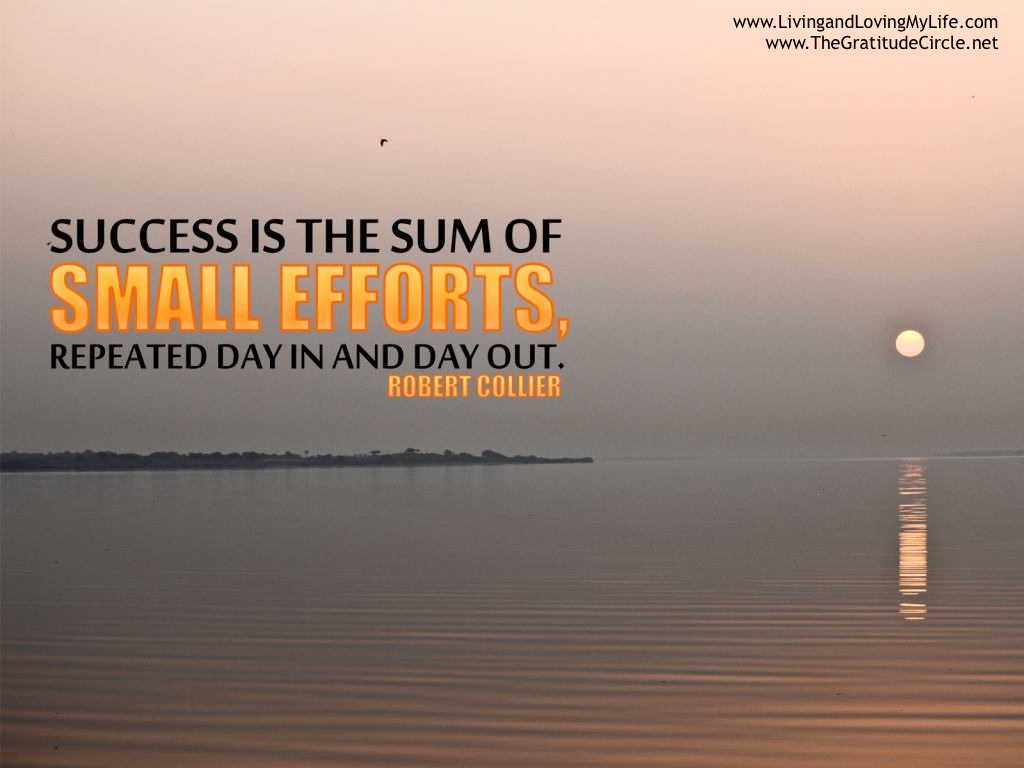 success is the sum of small efforts